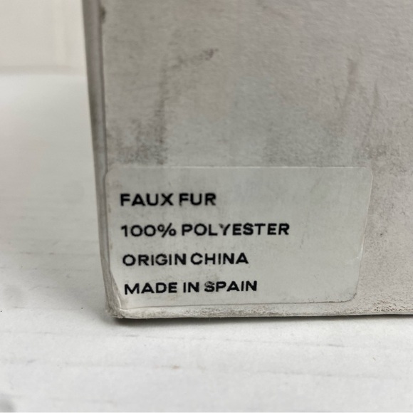 NIB Good American Women's Sherpa Ankle Strap Heels Size 7.5 Cream GA273F-X NEW - Picture 9 of 11